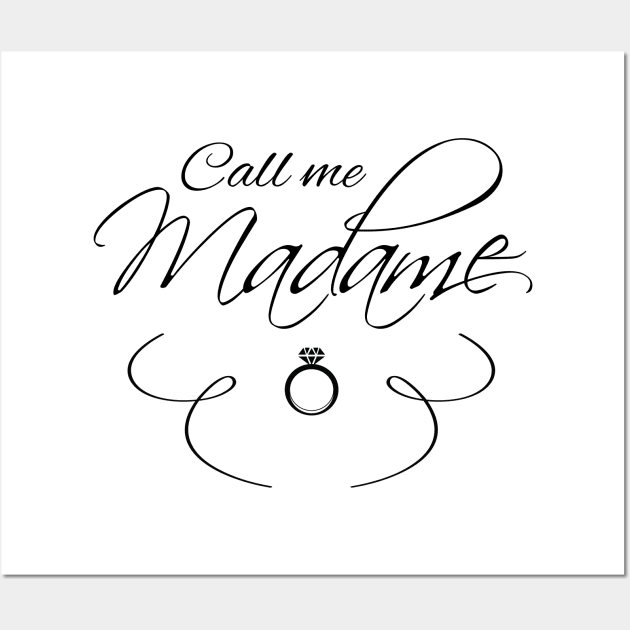 Call me Madame Black font Wall Art by RedMot